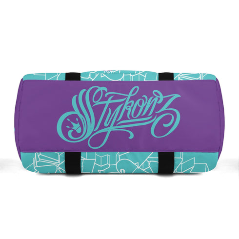 Duxonz Graffiti Duffle Bag feat Turquoise Mix Script – Sports Bag Gym Bag | Hip - Hop - Stykonz Graffiti Streetwear